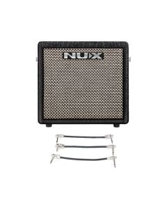 NUX Mighty 8 BTMKII 8-Watt Battery Powered Amp w/BT + Gator Patch Cable 3 Pack