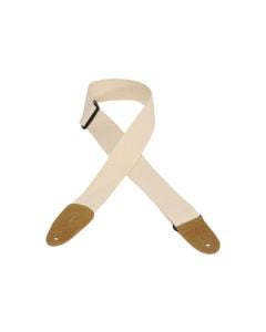 Levy's Leathers MC8-NAT 2" Natural Cotton Guitar Strap w/ Suede Ends