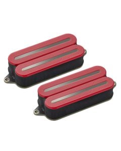 Fishman Fluence Open Core Modern 7-Str Humbucker Set Red w/Black Nickel Blades