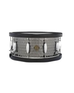 Gretsch Drums 6.5x14" Hammered Black Steel Snare Drum w/Wood Hoop