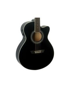 Washburn EA12B-A Festival Series Mini Jumbo Acoustic/Electric Black