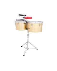 Latin Percussion Tito Puente 15" and 16" Thunder Timbales - Brass
