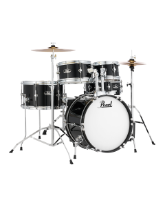 Pearl Roadshow Jr. 5-Pc. Drum Set w/Hardware, Cymbals, and 16" Kick - Jet Black