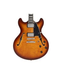 D'Angelico Premier DC Electric Guitar - Dark Iced Tea Burst