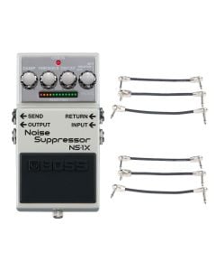 Boss NS-1X Noise Suppressor Pedal + 2x Gator Patch Cable 3 Pack