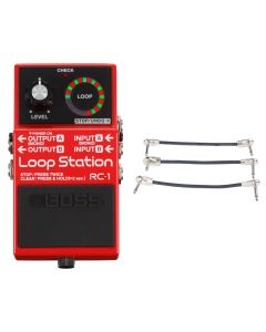 Boss RC-1 Loop Station + Gator Patch Cable 3 Pack
