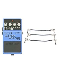 Boss CH-1 Chorus Pedal + Gator Patch Cable 3 Pack