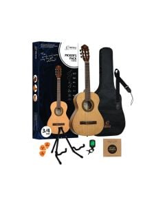 Ortega Guitars RPPC34 Picker's Pack Student Series 3/4 Classical Guitar