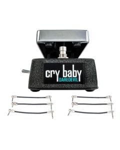 Dunlop DD95FW Daredevil Fuzz Wah Pedal + 2x Gator Patch Cable 3 Pack
