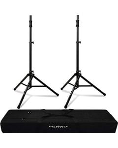 2x Ultimate Support TS-100B Speaker Stand + Carry Bag