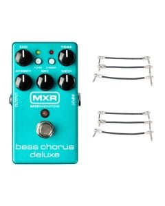 MXR M83 Bass Chorus Deluxe w/ Flanger Pedal + 2x Gator Patch Cable 3 Pack
