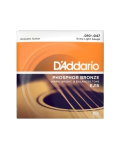 D'Addario EJ15-3D Extra Light Phosphor Bronze Acoustic Guitar Strings - 3-Pack