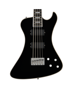 Hagstrom Nekromant 5 Single Cut 5-String Bass Guitar - Black Gloss