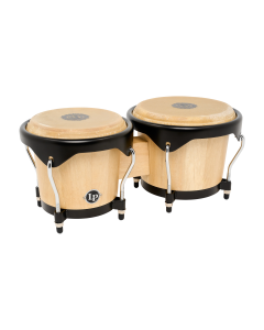 Latin Percussion 6"/7" City II Bongos - Mango Natural Black