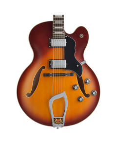 Hagstrom HJ 800 Single Cut Hollow Electric Guitar - Vintage Sunburst