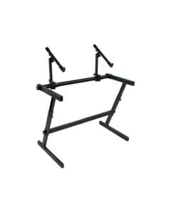 Quik Lok Extra Wide Double-Tier Z-Keyboard Stand w/Adjustable Height