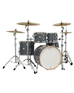 DW Design Series 4-Piece Maple Shell Pack Steel Gray w/ 22" Kick