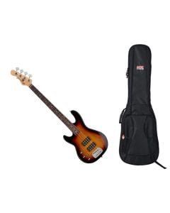 G&L Tribute Series L-2000 Left Handed Bass - 3-Tone Sunburst + Gator Gig Bag