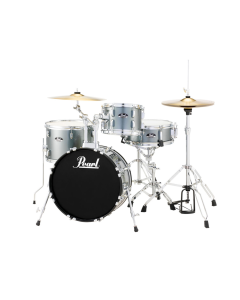 Pearl Roadshow 4-Piece Complete Drum Set w/18"x12" Kick & Cymbals - Charcoal
