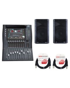 Peavey Aureus 28 Digital Mixer + Peavey Aquarius AQ 15 15" Speakers + Cables
