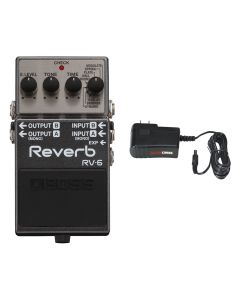 Boss RV-6 Digital Reverb & Delay Pedal + Gator 9V Power Supply Combo