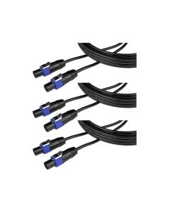 Gator Cableworks Headliner Series 10' Twist Lock Connector Speaker Cable x3
