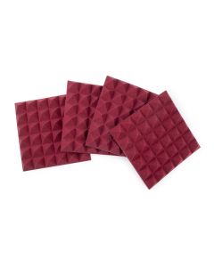 Gator Frameworks GFW-ACPNL1212PBDY-4PK 4 Pack of Burgundy 12x12" Acoustic Panels