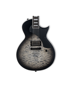 ESP LTD EC-01FT QM Electric Guitar - Charcoal Burst Satin Teardrop