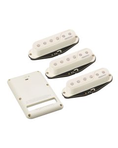 Fishman Fluence Loaded Pickguard 3 Strat Pickups White PRF-STR-WPG + Rechargeable Battery Pack