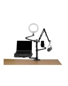 Gator Frameworks GFW-STREAMSTAND All-in-One Desk-Clamping Stream Stand
