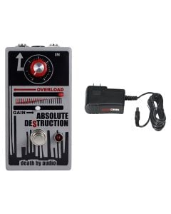 Death By Audio Absolute Destruction Fuzz + Gator 9V Power Supply Combo