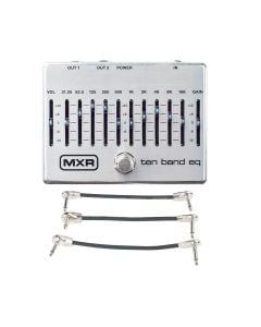 MXR M108S 10-Band EQ + Gator Patch Cable 3 Pack