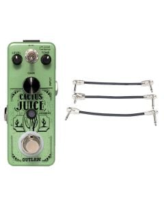 Outlaw Effects Cactus Juice Screamer-Style Overdrive + Gator Patch Cable 3 Pack