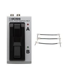 Boss FS-7 Dual footswitch + Gator Patch Cable 3 Pack