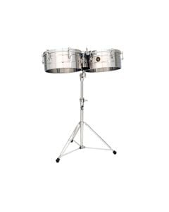 Latin Percussion Tito Puente 14" and 15" Timbales - Stainless Steel