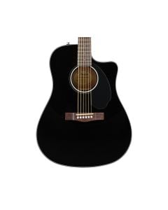 Fender CD-60SCE Dreadnought A/E Guitar - Black w/ Walnut FB