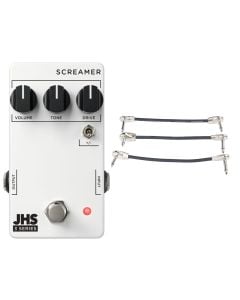 JHS 3 Series Screamer Overdrive Pedal + Gator Patch Cable 3 Pack