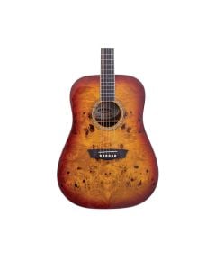 Washburn Deep Forest Burl Dreanought A/E Guitar - Amber Fade