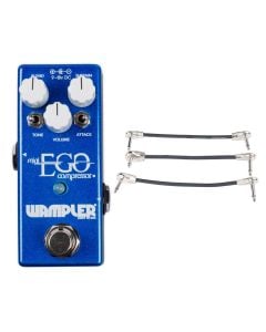 Wampler Mini Ego Compressor + Gator Patch Cable 3 Pack