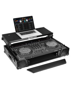 Odyssey FZGSDDJGRV6W1BL All Balck AlphaTheta DDJ-GRV6 Glide Style Flight Case with 1U Rack