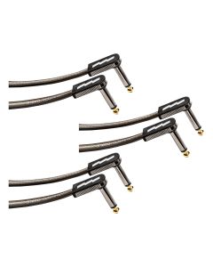 EBS High Perfomance Flat Patch Cable 10cm Black/Gold x 3