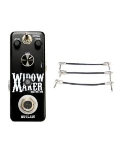 Outlaw Effects Widow Maker Metal Distortion Pedal + Gator Patch Cable 3 Pack