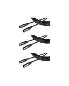 Gator Cableworks Headliner Series 20' XLR Microphone Cable x3