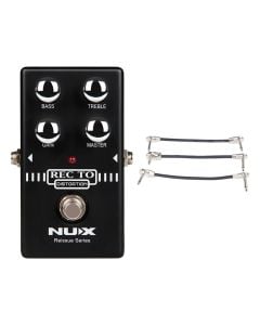 NUX Recto Distortion Heavy Distortion + Gator Patch Cable 3 Pack