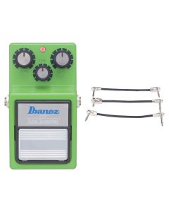 Ibanez TS9 Tube Screamer Overdrive Pedal + Gator Patch Cable 3 Pack