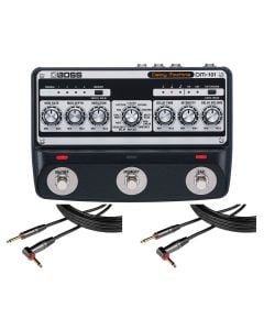 Boss DM-101 Delay Machine Pedal + 2x Gator 20' RA Instrument Cable