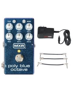 MXR M306 Poly Blue Octave + Gator 9V Power Combo & 3 Patch Cables