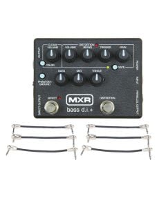 MXR M80 Bass Direct Box with Distortion + 2x Gator Patch Cable 3 Pack