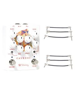 Keeley Caverns Delay/Reverb V2 + 2x Gator Patch Cable 3 Pack