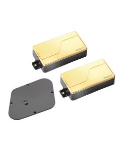 Fishman Fluence Modern Humbucker Set of 2 - Gold + Les Paul Battery Pack